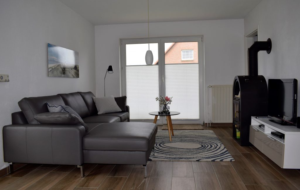 Wohnzimmer Ferienkate am Deich, Friedrichskoog 2018